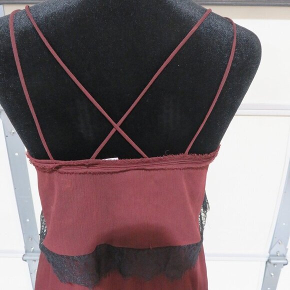 BOGO H&M Brown Black Lace rows Mini & Maxi Dress sleeveless top sheer bottom 4 - Picture 10 of 11